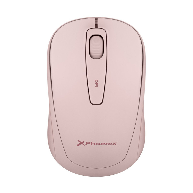 Phoenix m250 ratón inalámbrico 2.4 ghz receptor usb hasta 1600 dpi compatible con pc mac portátil color rosa