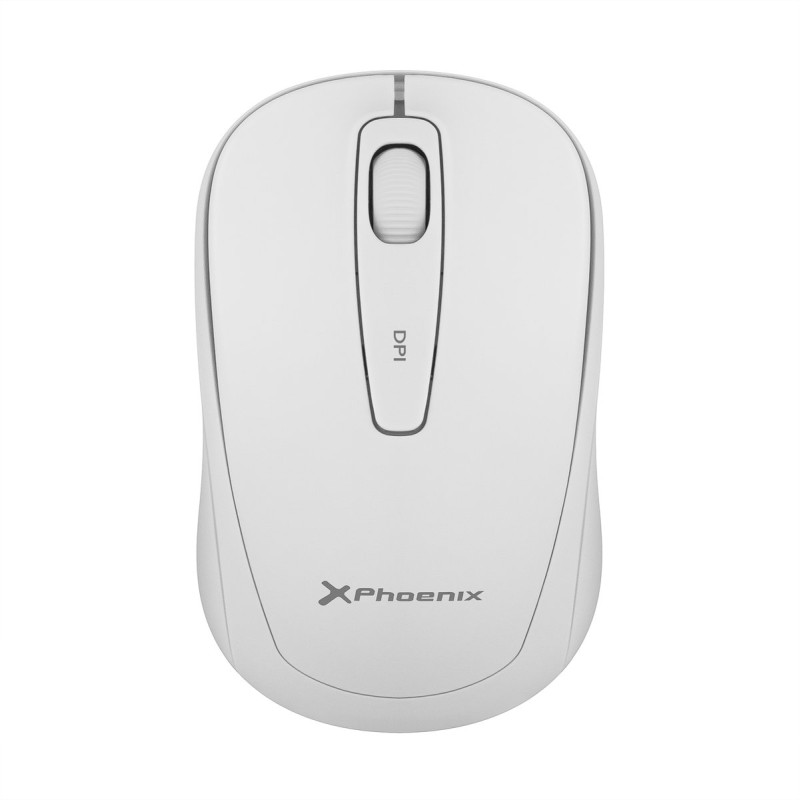 Phoenix m250 ratón inalámbrico 2.4 ghz receptor usb hasta 1600 dpi compatible con pc mac portátil color blanco