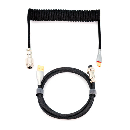 Phoenix kioru cable aviador en espiral con conector tipo c para teclad