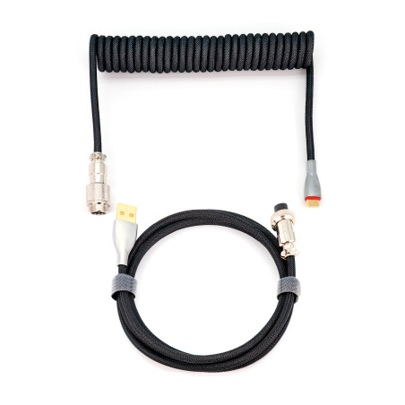 Phoenix kioru cable aviador en espiral con conector tipo c para teclad