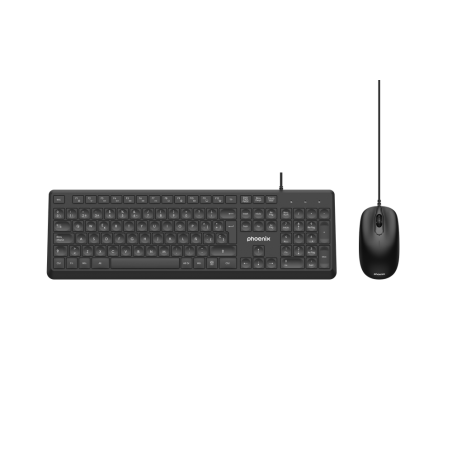 Phoenix combo teclado multimedia + ratón con cable usb 1200dpi