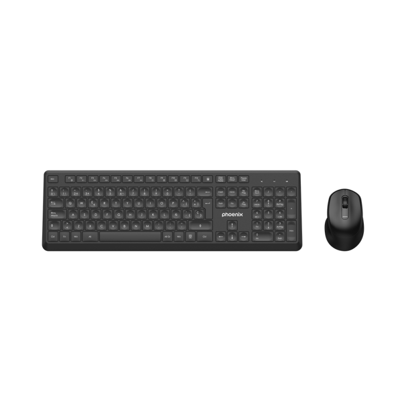 Phoenix combo teclado multimedia + ratón inalámbrico con receptor usb 1600dpi