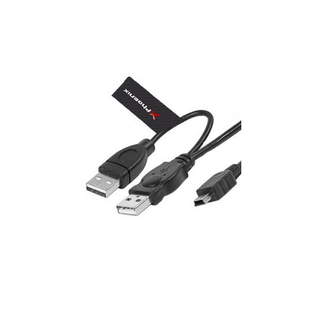 Cable 2 conectores usb 2.0 a mini usb b 5 pines 1.5 m