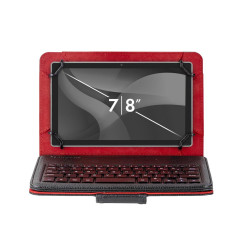 Funda universal phoenix para tablet hasta 8 pulgadas teclado con cable
