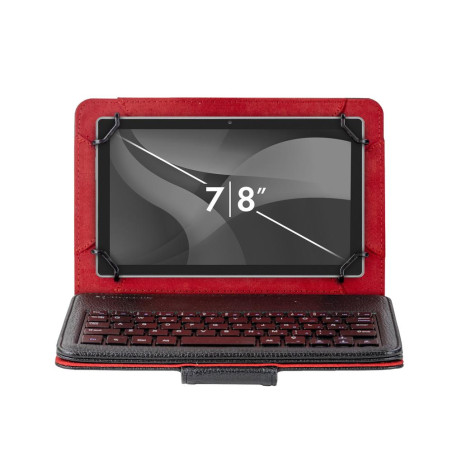 Funda universal phoenix para tablet hasta 8 pulgadas teclado con cable