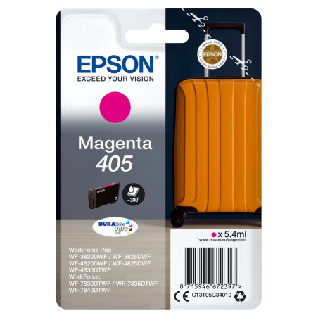 Cartucho tinta epson c13t05g34010 singlepack magenta 405 durabrite ult