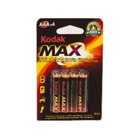 Blister pilas kodak alcalina max aaa lr3 1.5v blister 4 pilas