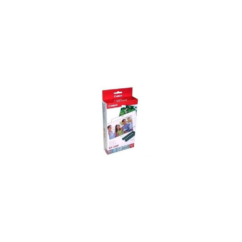 Papel foto canon selphy kp - 36ip 10x15 + tinta 36 hojas series cp