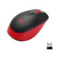 Mouse raton logitech m190 full size optico wireless inalambrico rojo