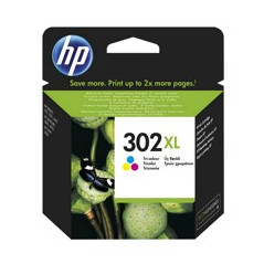 Cartucho tinta hp f6u67ae color nº 302xl deskjet 1010 - 2130 - 45020