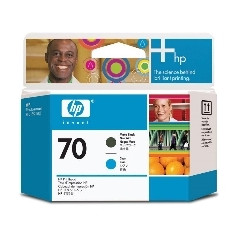 Cabezal impresion hp 70 c9404a cian - negro mate z2100 - z3100 - z3200