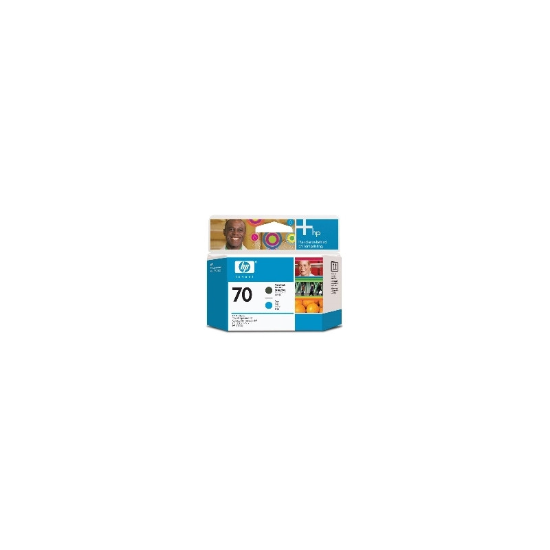 Cabezal impresion hp 70 c9404a cian - negro mate z2100 - z3100 - z3200