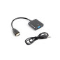 Adaptador lanberg hdmi macho - vga hembra + minijack 3.5mm hembra 20cm