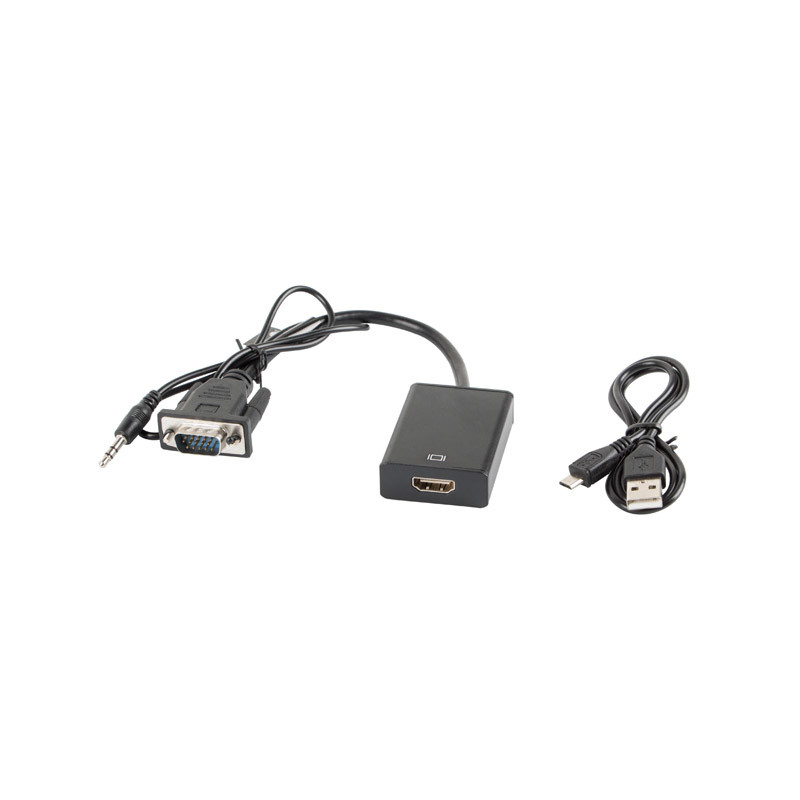 Adaptador lanberg vga macho+audio 3.5mm jack - hdmi hembra