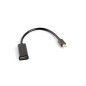 Adaptador lanberg minidisplayport macho - hdmi hembra 20cm negro