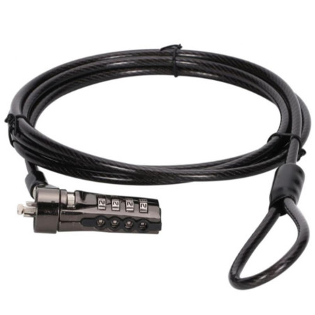 Cable seguridad conceptronic combinacion 4 digitos para portatiles 1.8