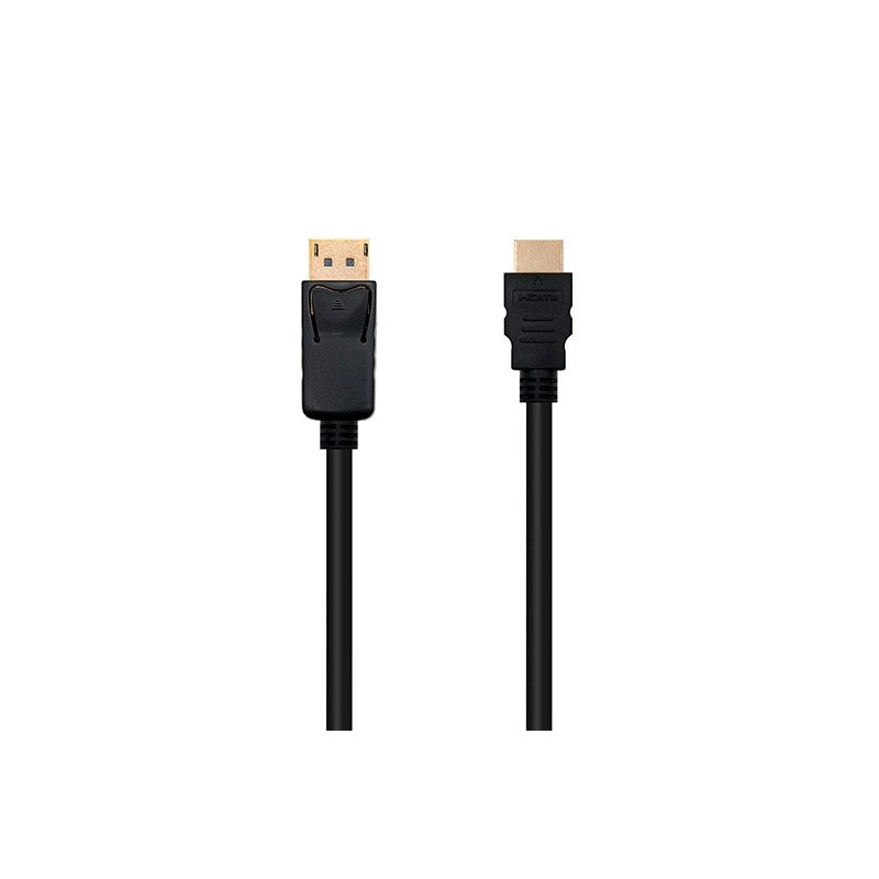 Cable displayport - m a hdmi - m 3m nanocable negro 4kx2k - 3m - conectores oro