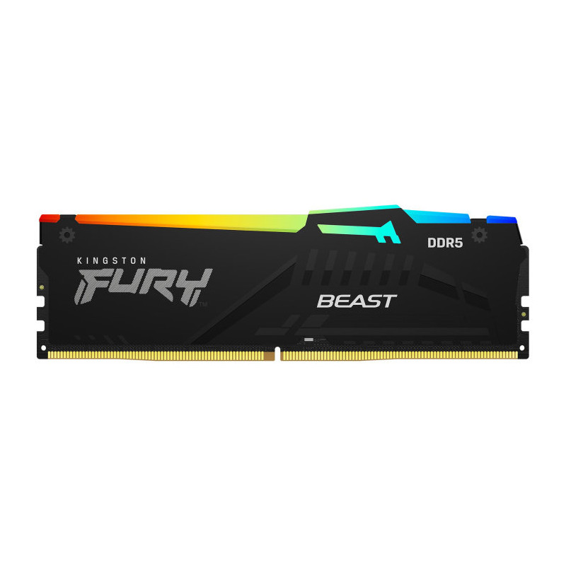 Memoria ram ddr5 16gb kingston - 5200mhz - pc5 41600 - fury beast rgb - cl40 - 1.25v