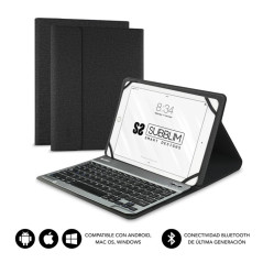 Funda + teclado subblim para teclado 10.1 pulgadas negro