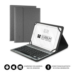 Funda tablet subblim keytab pro para tablet 10.1 pulgadas gris