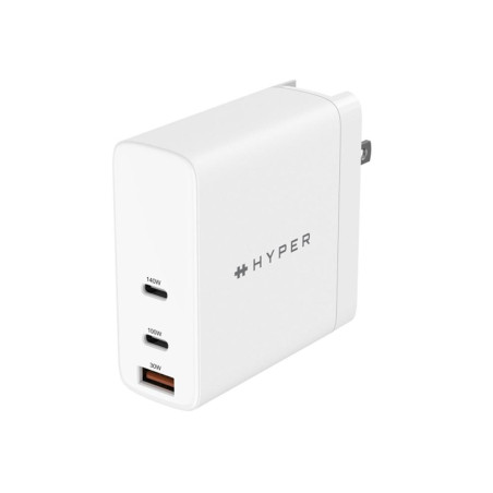 Cargador de pared universal hyper hyperjuice 140w 1x usb tipo a - 2x u