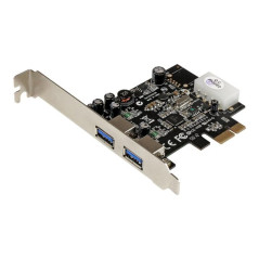 Tarjeta de puertos startech pci express 2 usb en 1
