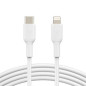 Cable lightning a usb tipo c belkin 1m - macho - macho - blanco