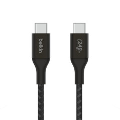 Cable usb tipo c belkin 1m - macho - macho - negro trenzado
