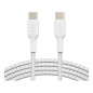 Cable usb tipo c belkin 1m - macho - macho - blanco trenzado 2 unidades