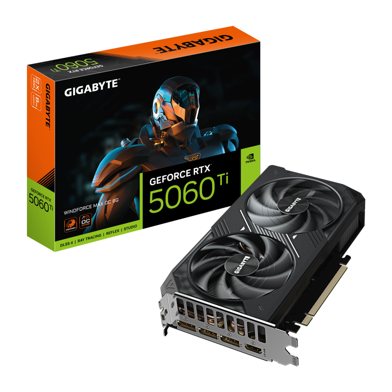 Tarjeta grafica gigabyte rtx 5060ti 8gb gddr7 - 3x dp - 1x hdmi pci express 5.0