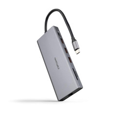 Hub nanocable usb - c 12 en 1 conversor usb - c 3.1 a 3xusb - a 3.2 + 