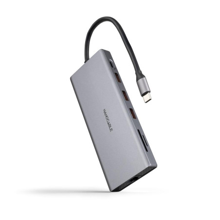 Hub nanocable usb - c 12 en 1 conversor usb - c 3.1 a 3xusb - a 3.2 + 