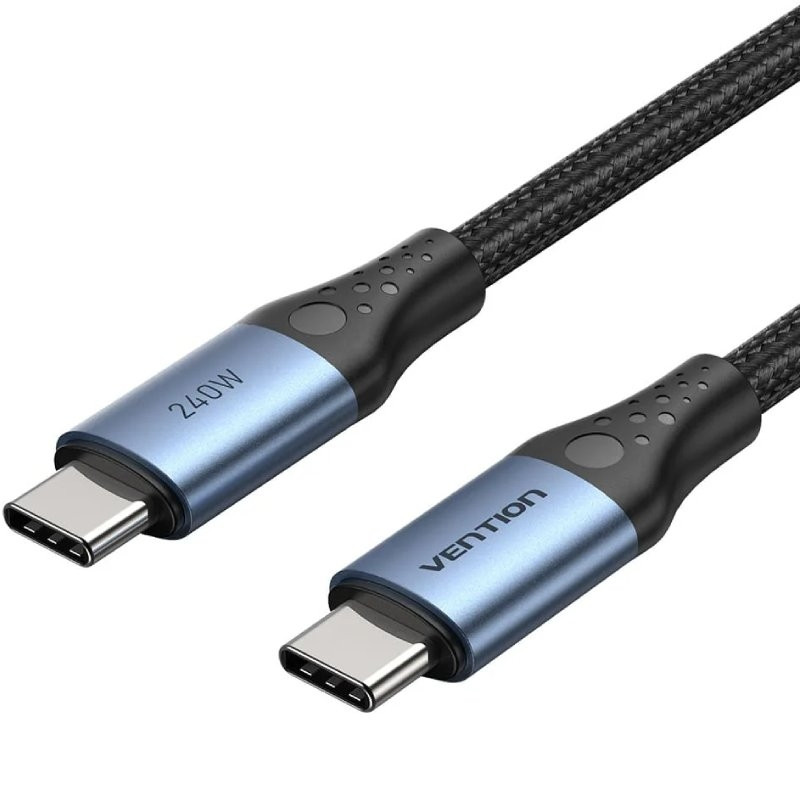 CABLE USB-C A USB-C 240W 1 M NEGRO/AZUL VENTION