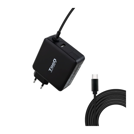 Cargador portatil tooq tqlc - usbc65pd 65w usb tipo c negro