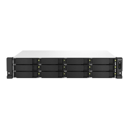 Servidor nas qnap ts - 1264u - rp - 8g 12 bahias 2u rack 8gb gigabit e