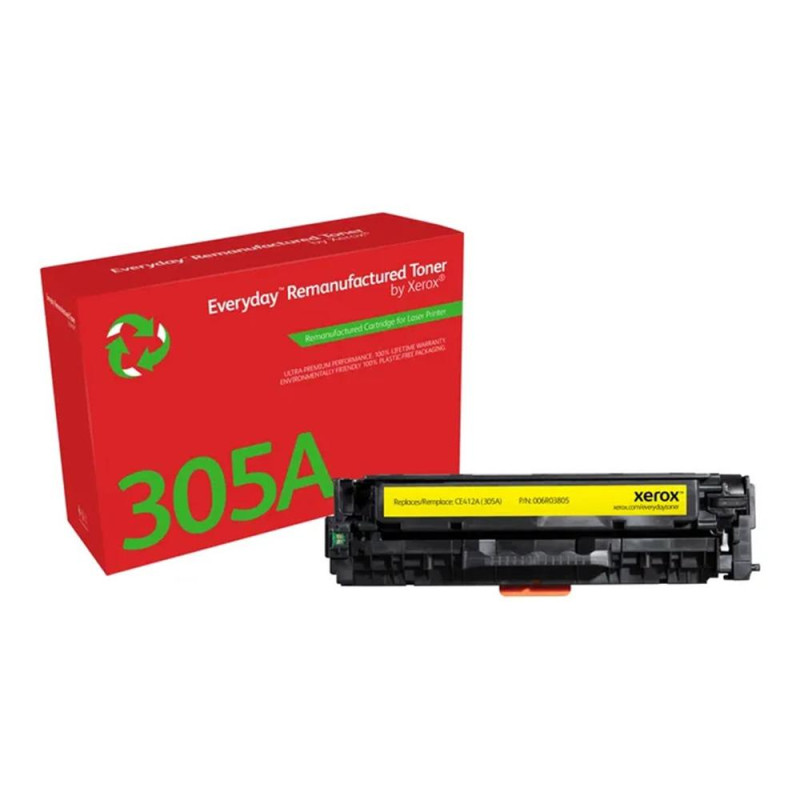 Toner xerox everyday compatible con hp 305a (ce412a) amarillo