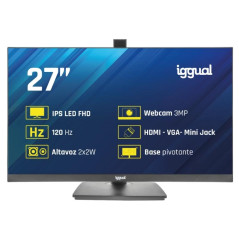 iggual Monitor 27 120Hz 1ms HDMI VGA MM AA webcam