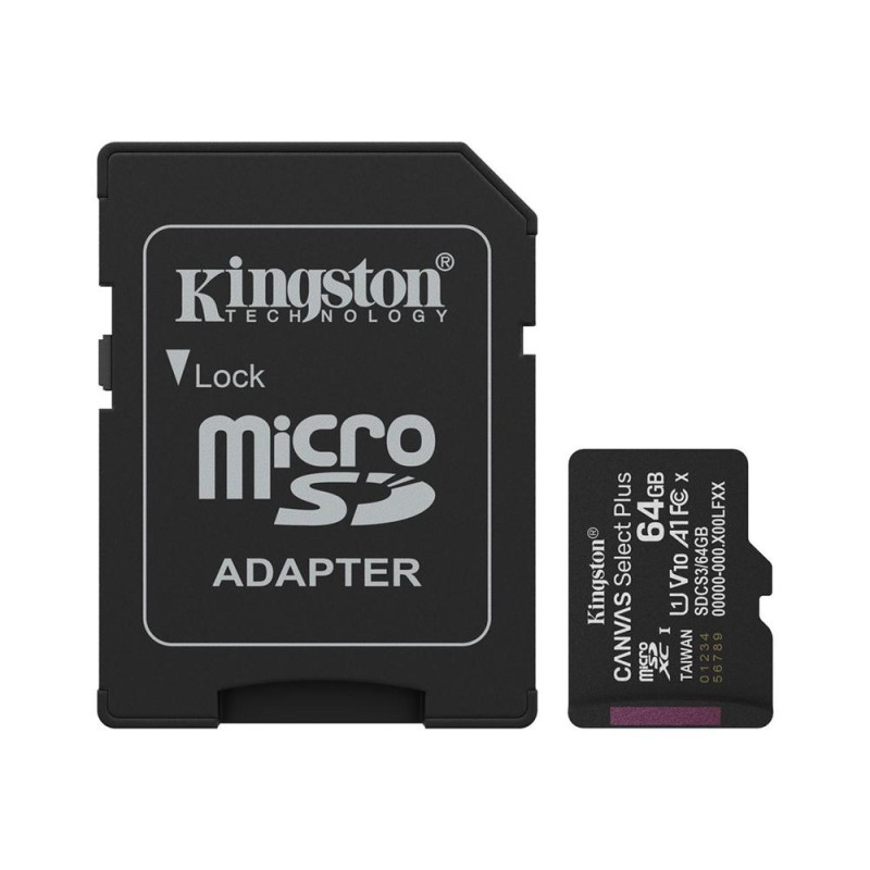 Tarjeta memoria micro sdxc 64gb kingston canvas select plus + adaptador sd Tarjeta memoria micro sdxc 64gb kingston canvas select plus + adaptador sd