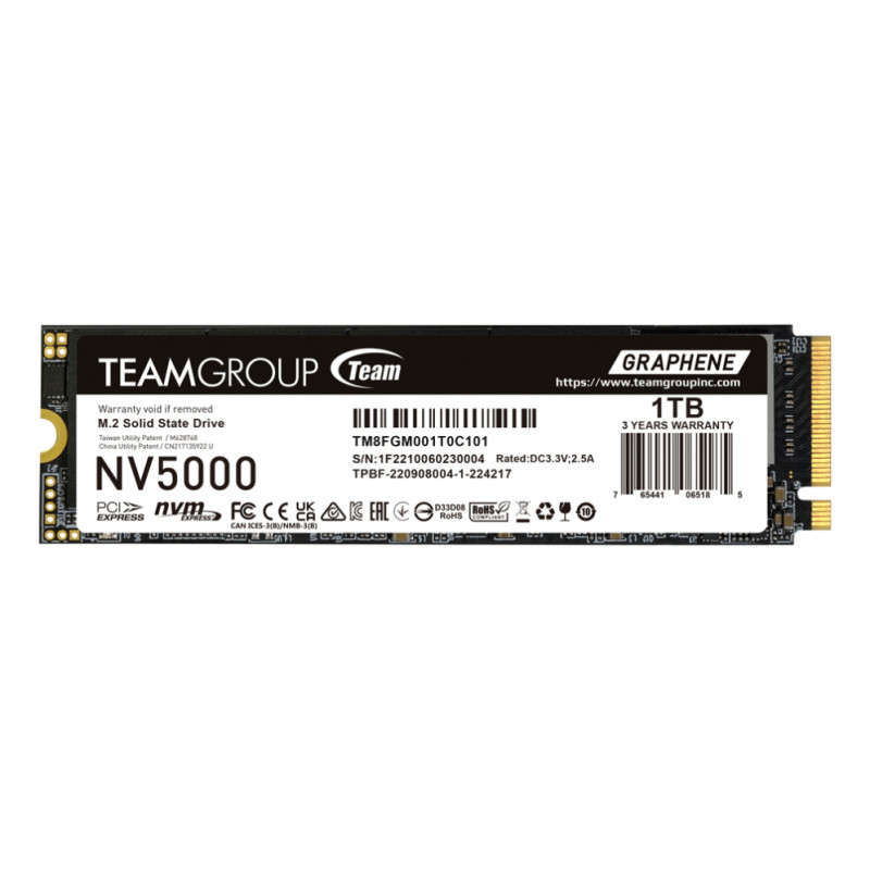 Team Group NV5000 1 TB M.2 PCI Express 4.0 NVMe 3D NAND