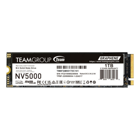 Team Group NV5000 1 TB M.2 PCI Express 4.0 NVMe 3D NAND