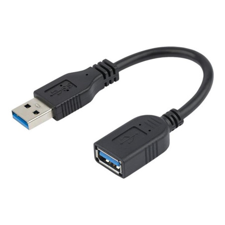 Cable usb 3.0 startech 0.15m - macho - hembra - negro