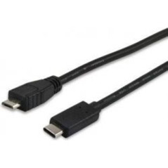 Cable usb tipo c a micro usb tipo b equip 1m - macho - macho - negro