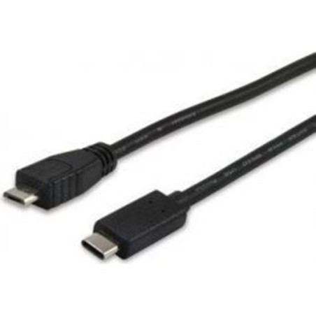 Cable usb tipo c a micro usb tipo b equip 1m - macho - macho - negro