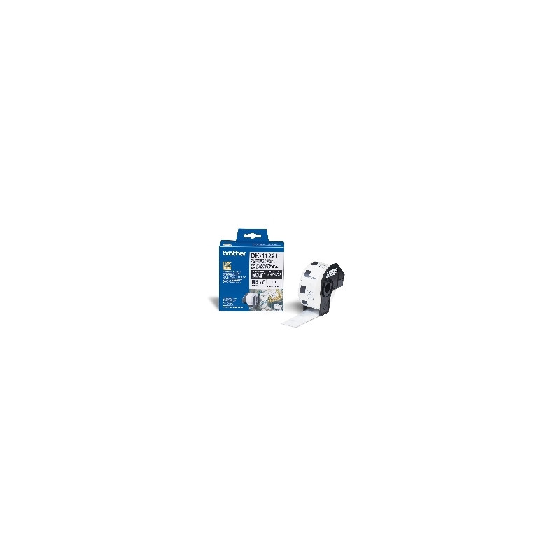 Etiquetas papel precortada brother dk11221 23 x 23 mm cuadrada ql - 500bw ql - 560 ql - 570 ql - 580n ql - 1050