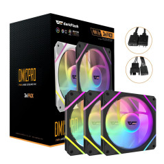 KIT 3 VENTILADORES AUXILIAR DM-12 120 PRO A-RGB NEGRO DARKFLASH