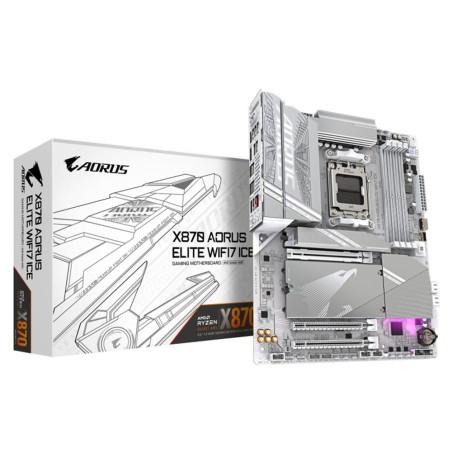 Placa base gigabyte x870 aorus elite wifi7 ice g10 am5 atx - 4x ddr5 -