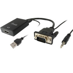 Adaptador equip vga macho a hdmi hembra con audio jack 3.5 pulgadas 11