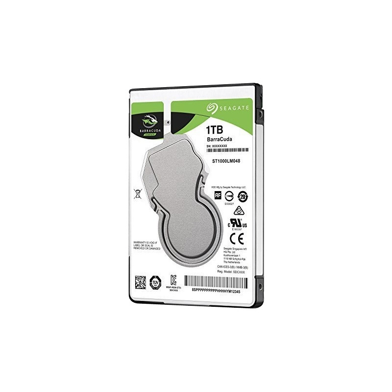 Disco duro interno hdd seagate barracuda st1000lm048 1tb 2.5 pulgadas sata 7mm 5400rpm buffer 128mb