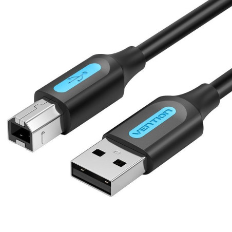 CABLE USB 2.0 IMPRESORA TIPO USB A/M-B/M 0.5 M NEGRO VENTION