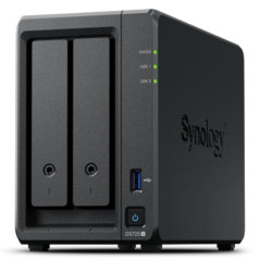 Servidor nas synology disk station ds725+ 4gb 2 bahias gigabit etherne